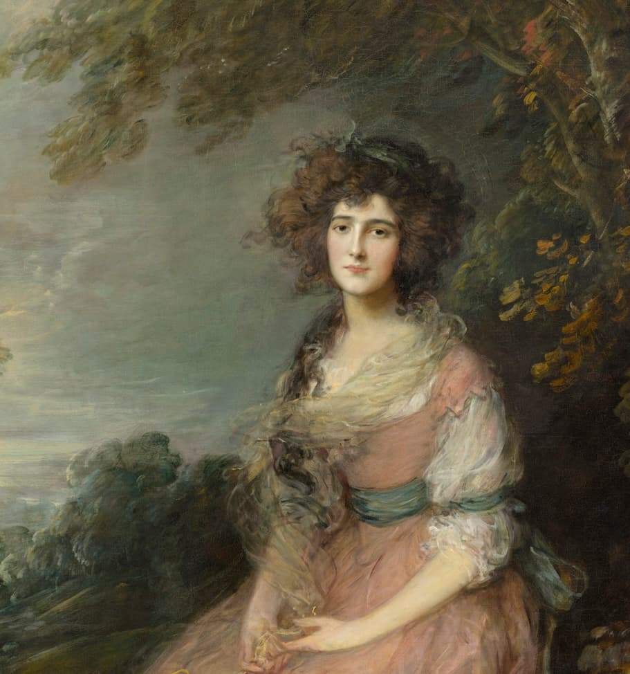 'Mrs. Sheridan,' by Thomas Gainsborough, 1783. Detail.