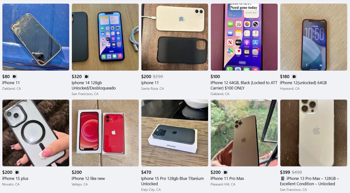 iPhones are a popular item for Facebook Marketplace robbers, say cybercrime analysts.