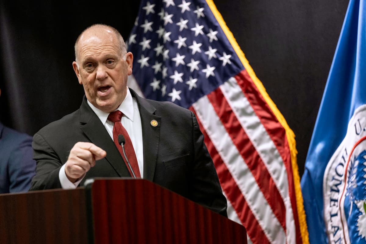 Tom Homan, White House 'Border Tsar' speaks at a press conference at Minneapolis' Bishop Henry Whipple Federal Building on February 4, 2026. Homan announced that 700 immigration enforcement personnel would be withdrawn from Minnesota, following weeks of operations and the fatal shooting of Renee Good and Alex Pretti by federal agents. Homan said the withdrawal would take effect immediately. 