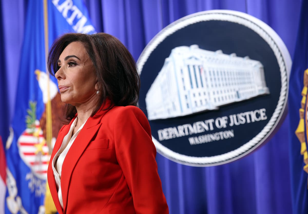 The U.S. attorney for Washington, D.C., Jeanine Pirro, delivers remarks at the Department of Justice on February 6, 2026.