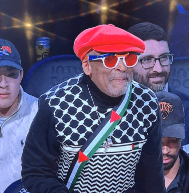 Spike Lee wears a Palestinian-themed outfit to the first National Basketball League’s all-star game featuring an Israeli hoops phenom, Deni Avdija.