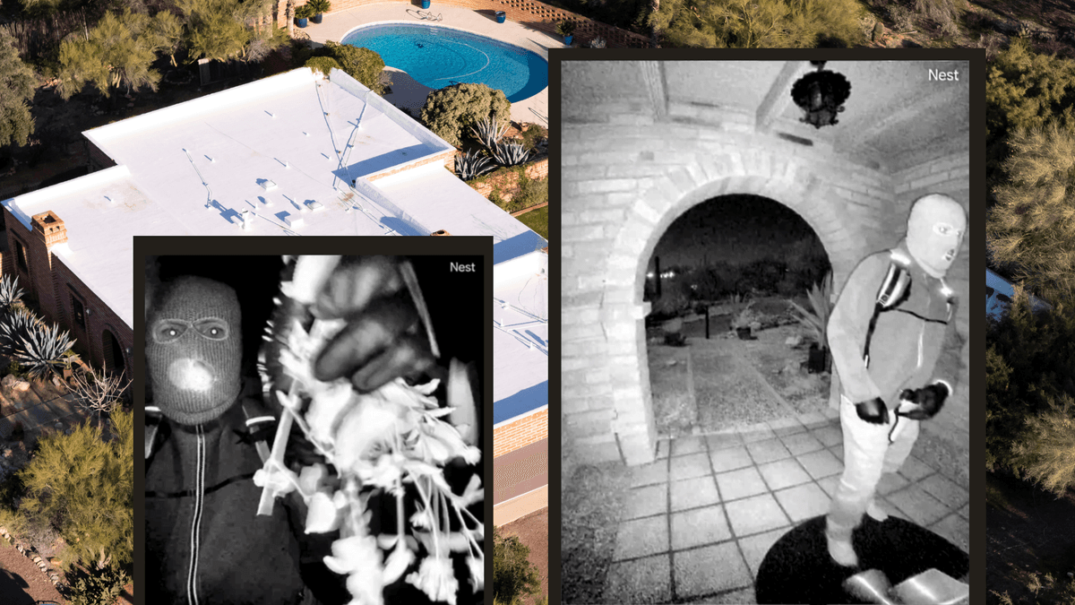 New surveillance images show a masked man at Nancy Guthrie's doorstep the morning of her disappearance.