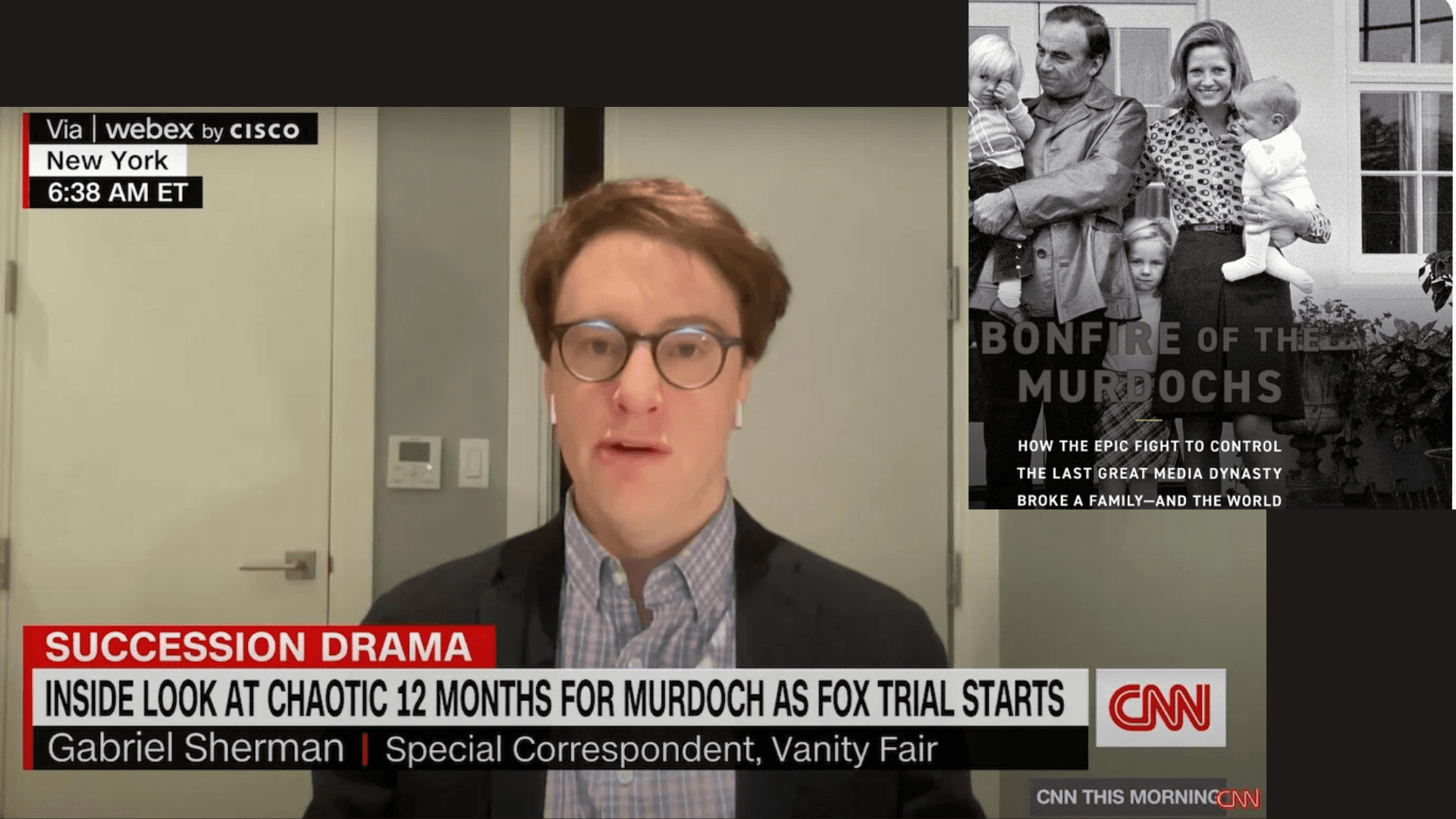 Anti-Fox News reporter Gabriel Sherman appears on CNN promoting his new book.