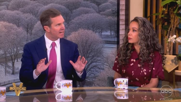 Democratic Kentucky Governor Andy Beshear speaks to far left co-host Sunny Hostin on 'The View.'