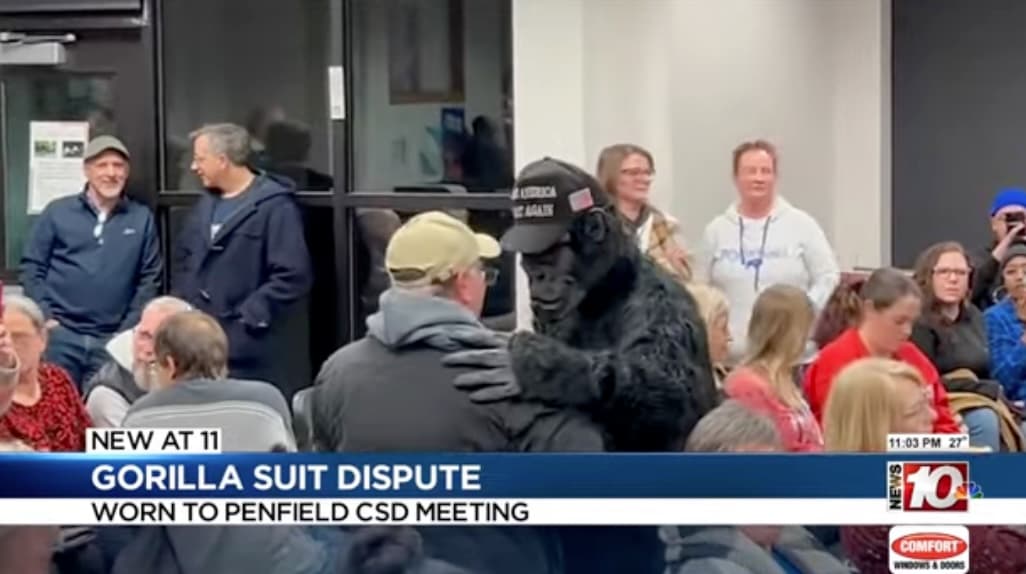 Jeff Briggs during a meeting of the Penfield Central School District school board.
