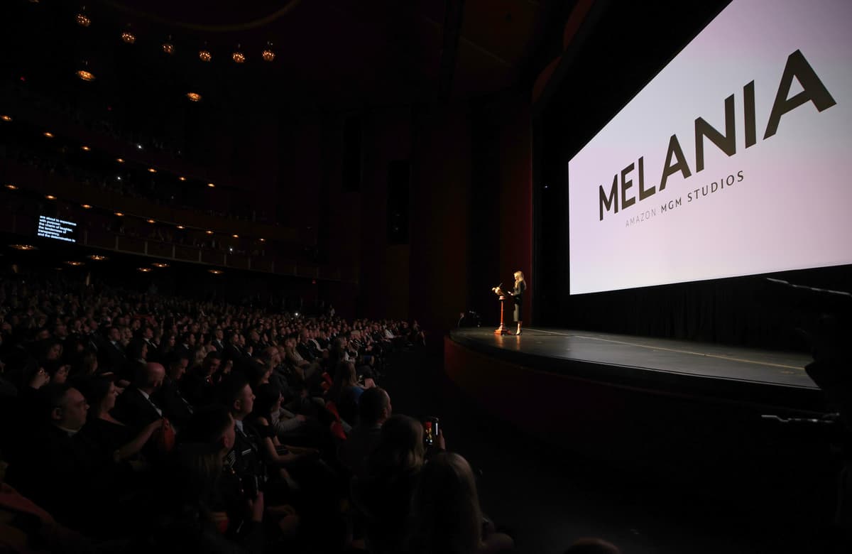 First lady Melania Trump before a screening of the documentary film 'Melania' at The Kennedy Center.