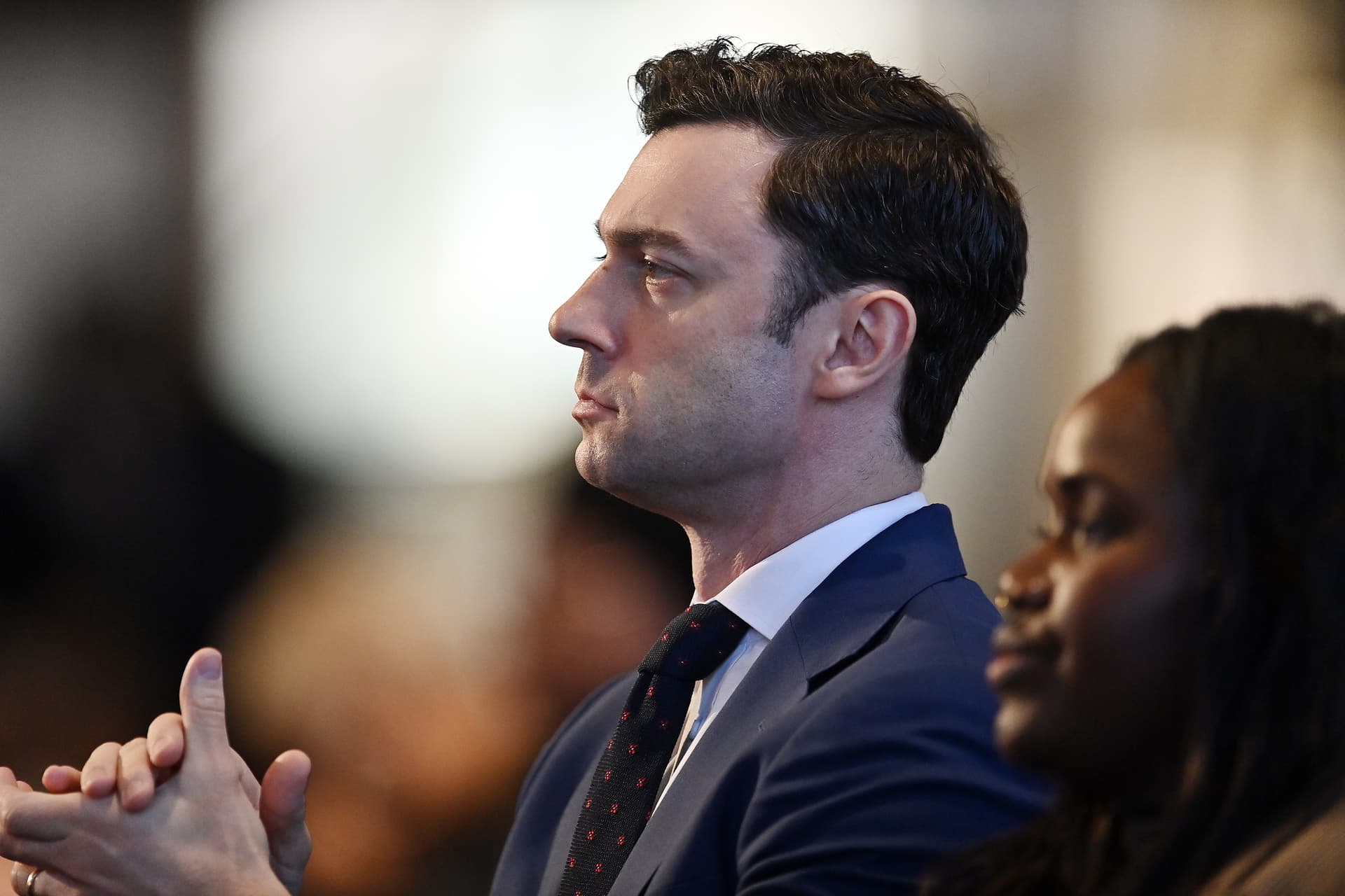 Senator Jon Ossoff seen during the 2026 Martin Luther King, Jr. Beloved Community Commemorative Service at Ebenezer Baptist Church on January 19, 2026 at Atlanta, Georgia. 