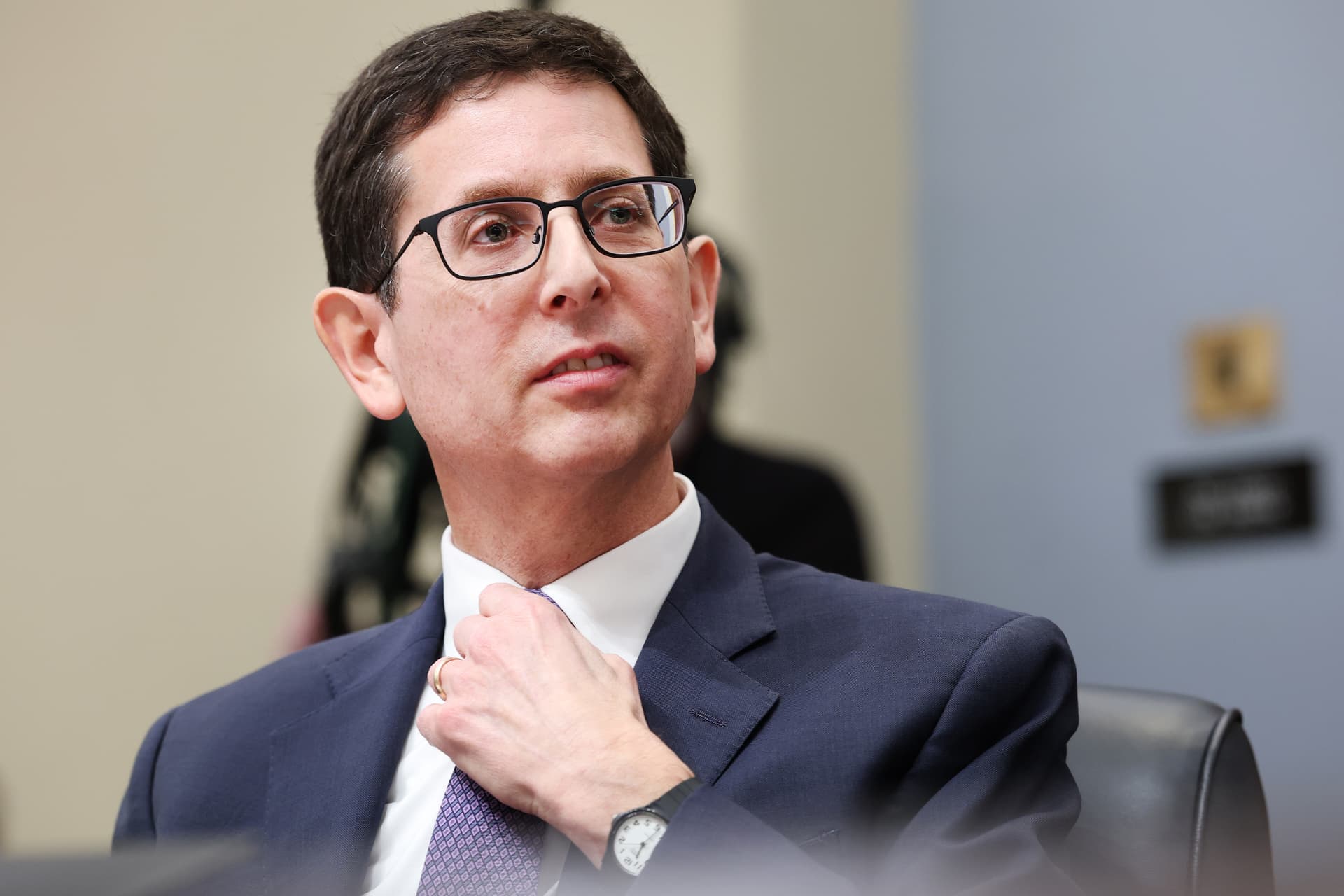 The Congressional Budget Office director, Phillip Swagel, on Capitol Hill, November 18, 2025