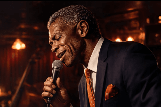 This image is being presented as the chart-topping crooner Eddie Dalton, a 70-year-old persona generated by artificial intelligence.