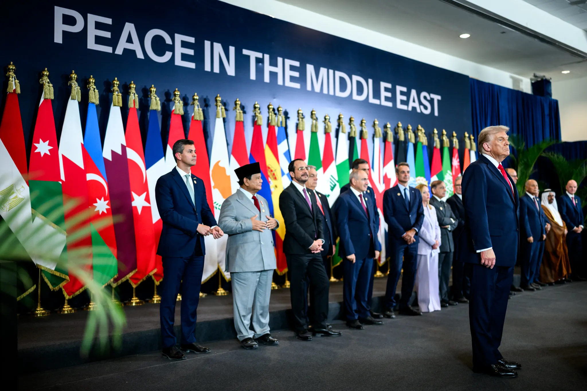 Leaders of nations from the Middle East meet at Sharm el-Sheikh on October 13, 2025, to mark the end of the Israel-Hamas war in Gaza.