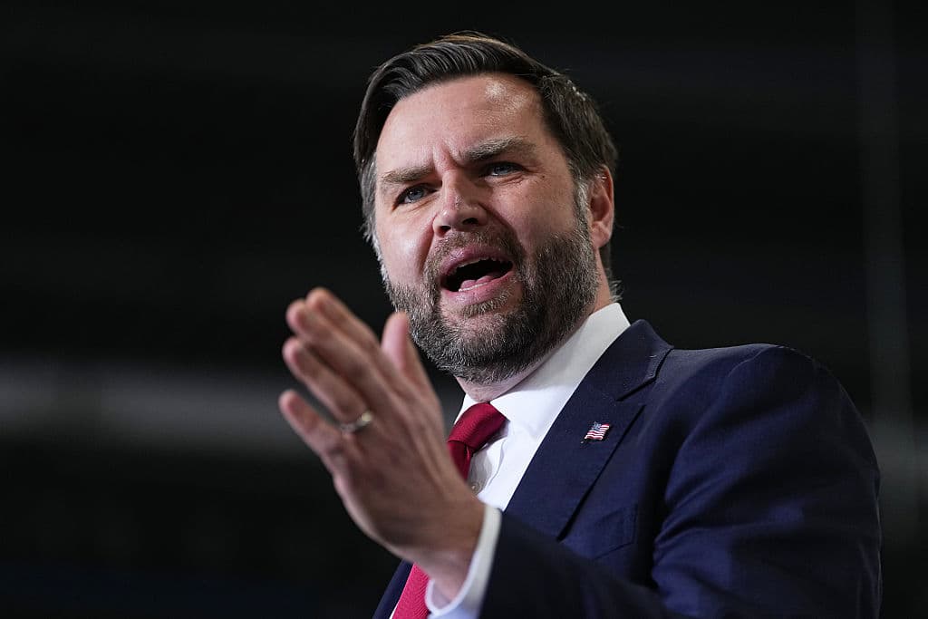 Vice President J.D. Vance speaks at Pointe Precision on February 26, 2026 at Plover, Wisconsin.