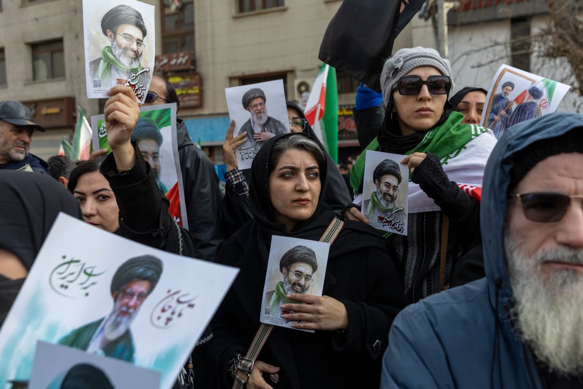 Iranians at Enghelab Square on March 11, 2026 at Tehran. 