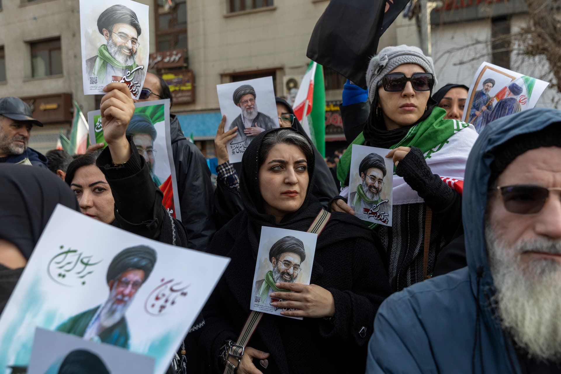 Iranians at Enghelab Square on March 11, 2026 at Tehran. 