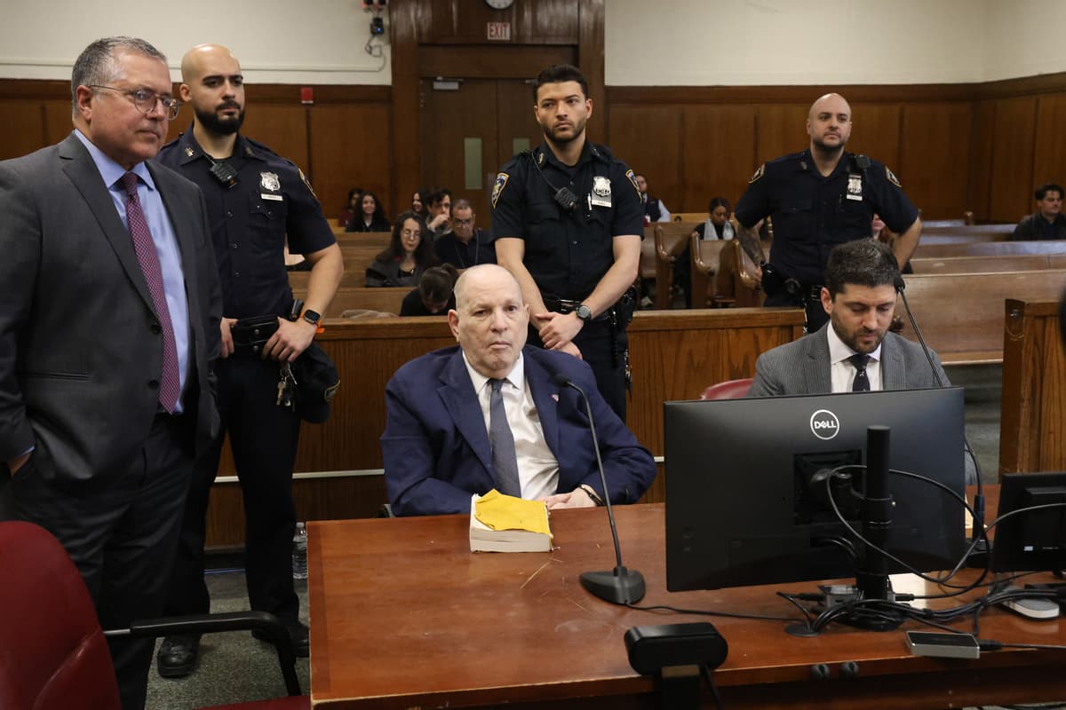 Former mogul and convicted sex offender Harvey Weinstein appears for a hearing in State Supreme court in Manhattan with his new defense lawyers, Marc Agnifilo (left) and Jacob Kaplan (right) on March 19, 2026 in New York City. 