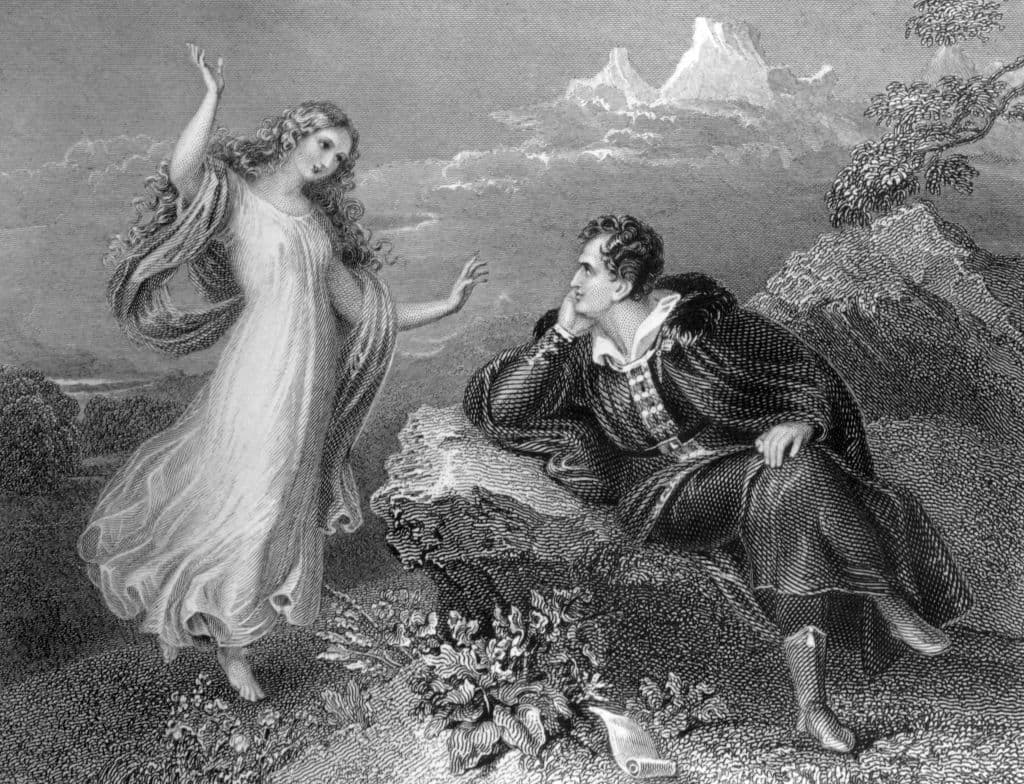 Lord Byron and his muse