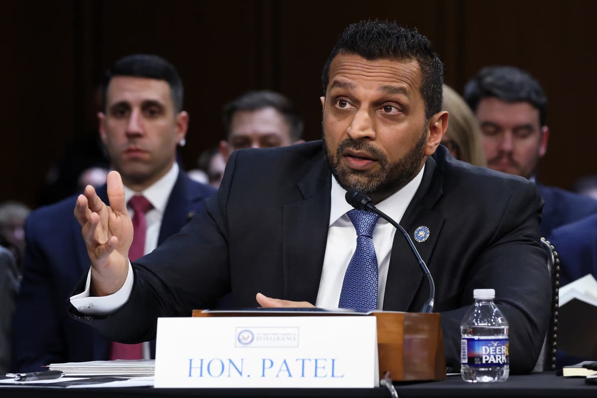 The FBI director, Kash Patel, testifies during a Senate Intelligence Committee hearing at Washington, D.C., on March 18, 2026. 