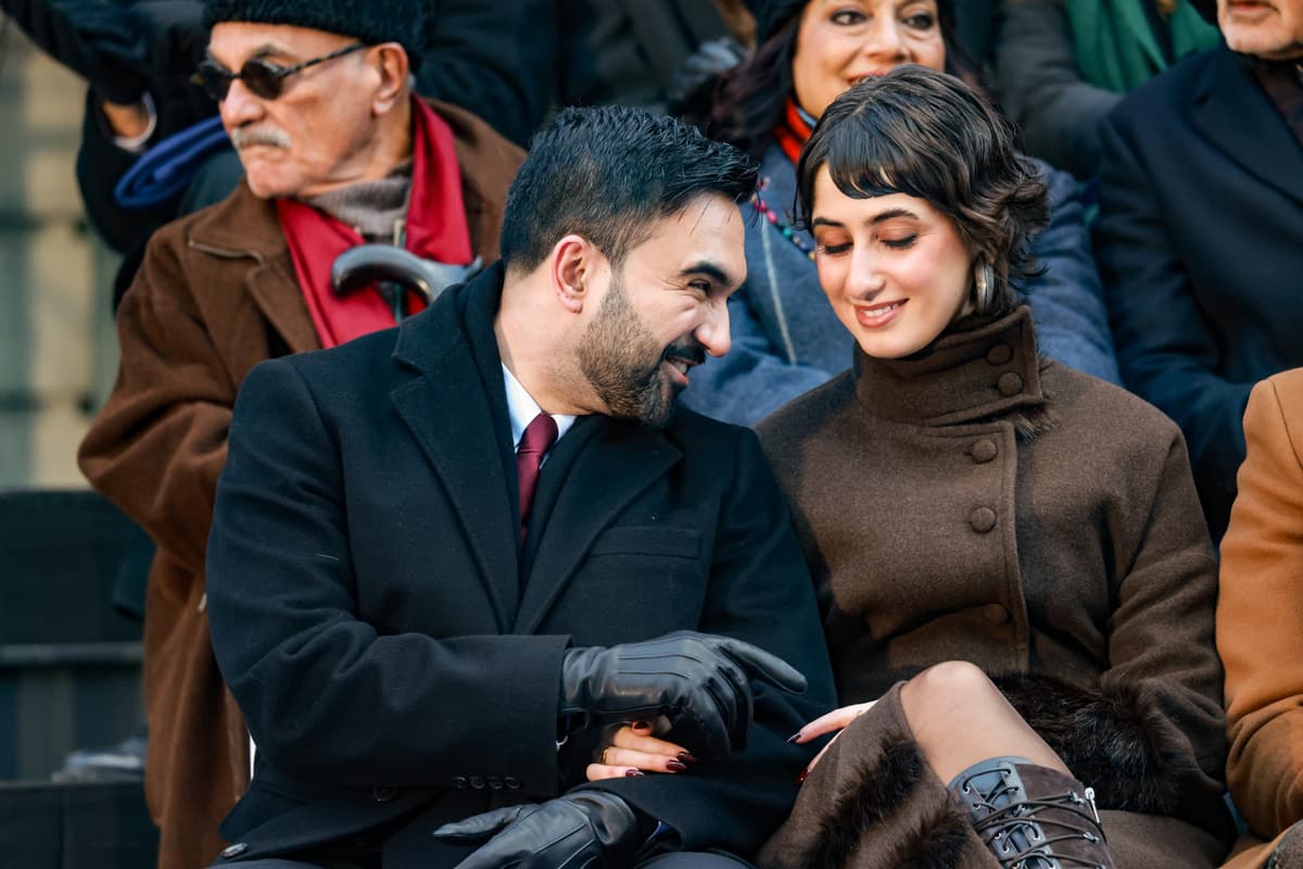  New York’s mayor, Zohran Mamdani, and his wife Rama Duwaji attend his ceremonial inauguration as mayor at City Hall on January 1, 2026.