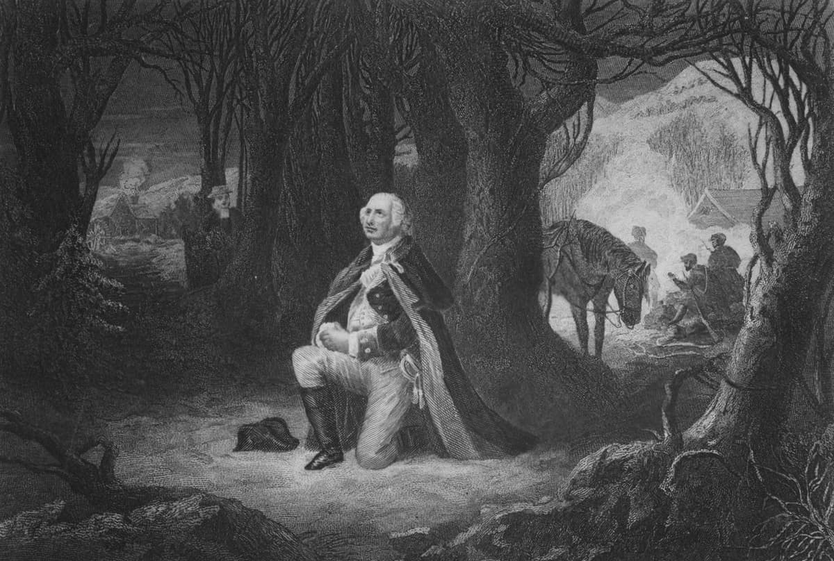 'The Prayer at Valley Forge,' depicting General George Washington during the winter of 1777-1778. 