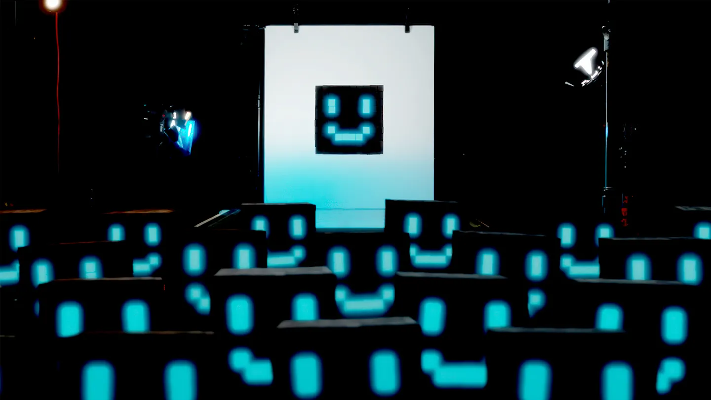 A production still from 'The AI Doc.'