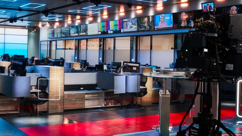 CNN, whose newsroom is shown here, is facing brutal cuts.