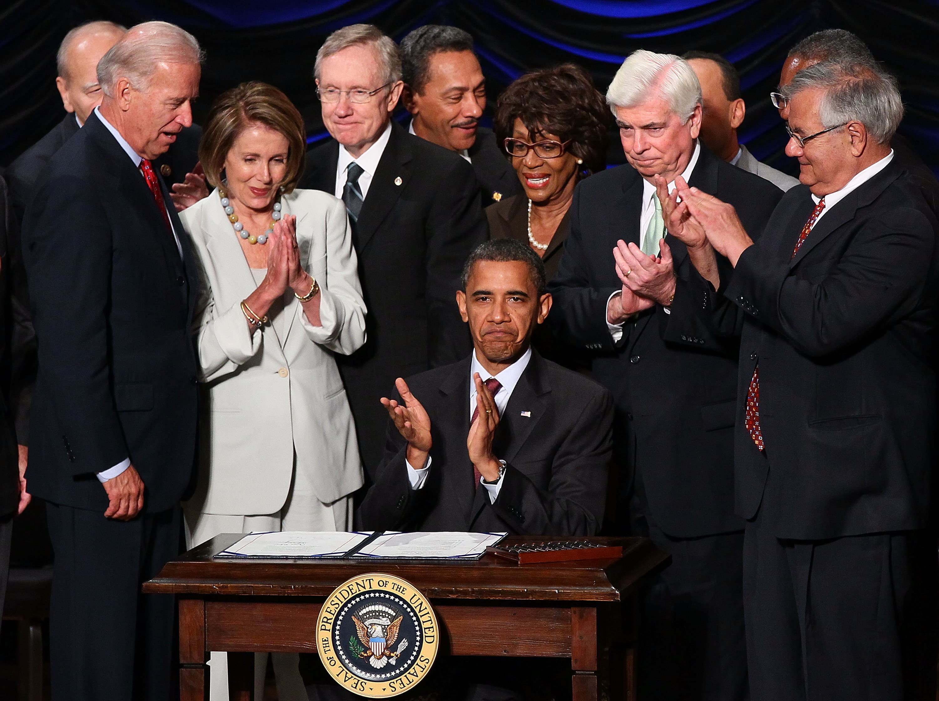 President Obama signs the Dodd-Frank Wall Street Reform and Consumer Protection Act on July 21, 2010. 