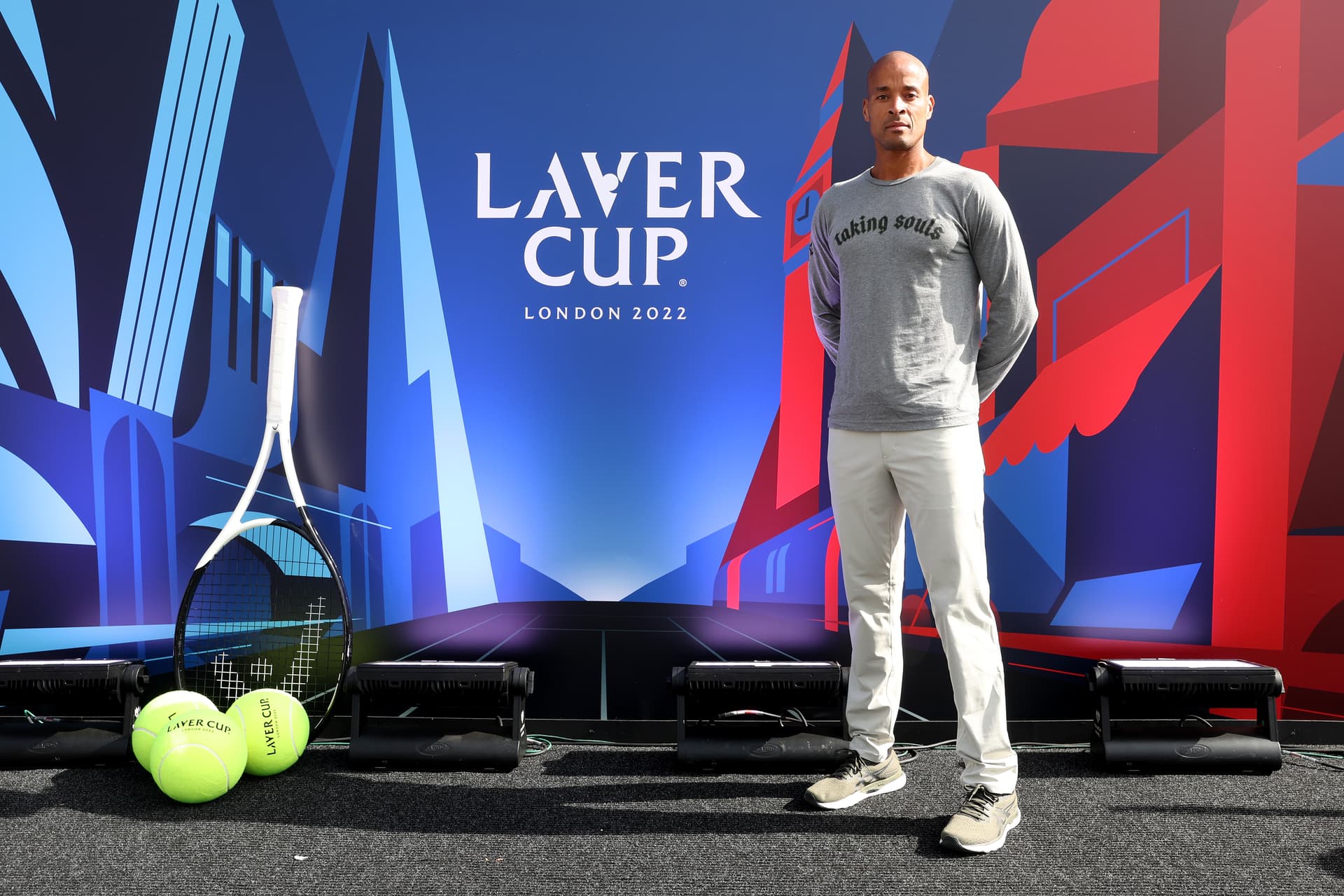 David Goggins poses for a photograph during Day Two of the Laver Cup tennis tournament at London, England, on September 24, 2022.