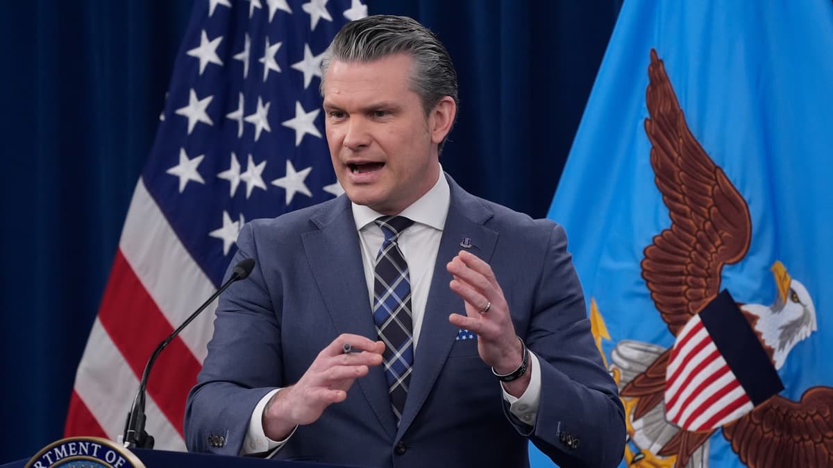 The defense secretary, Pete Hegseth, at the Pentagon, March 19, 2026. 