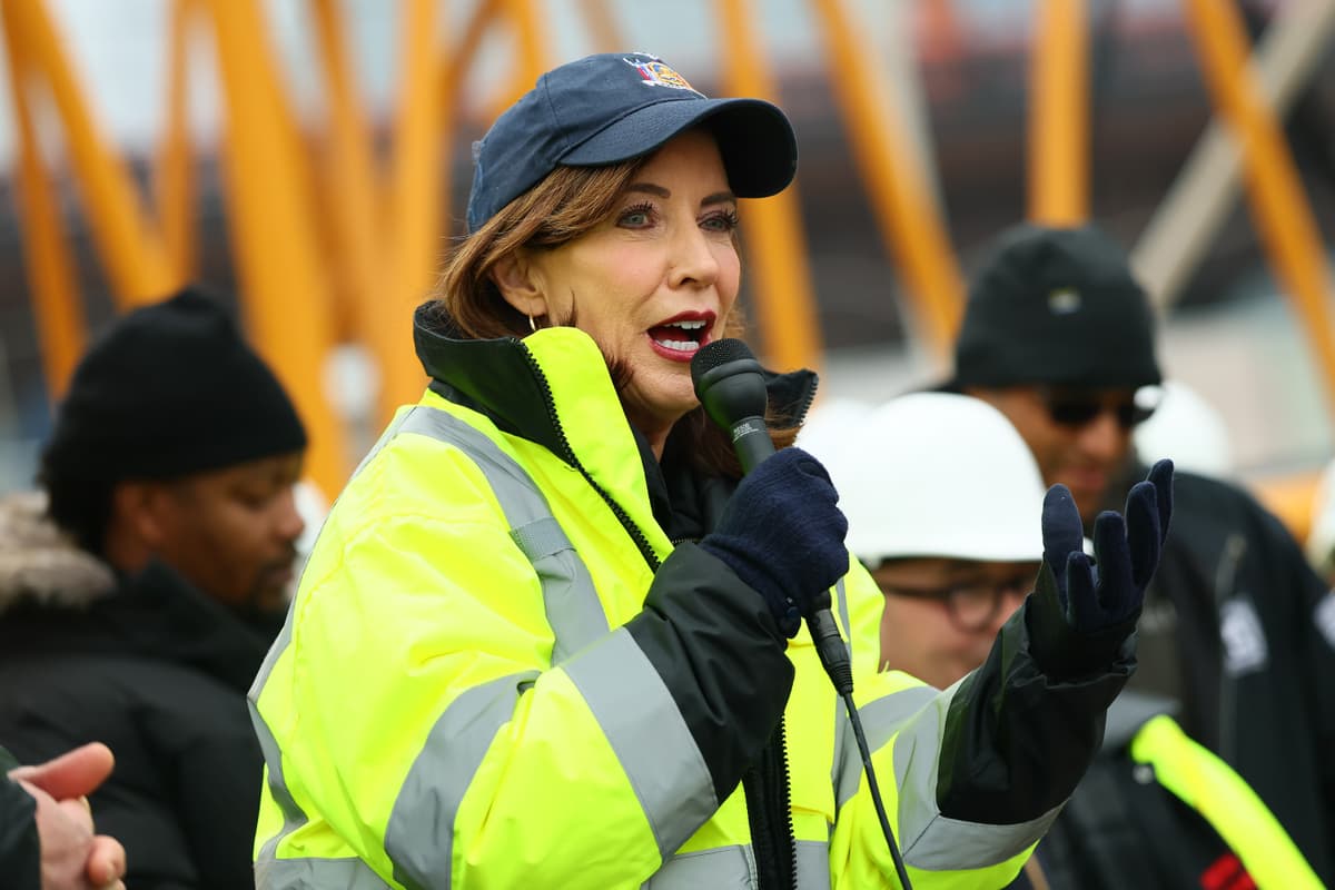 Governor Kathy Hochul at the site of the Gateway Project Construction on February 17, 2026 at New York City. 