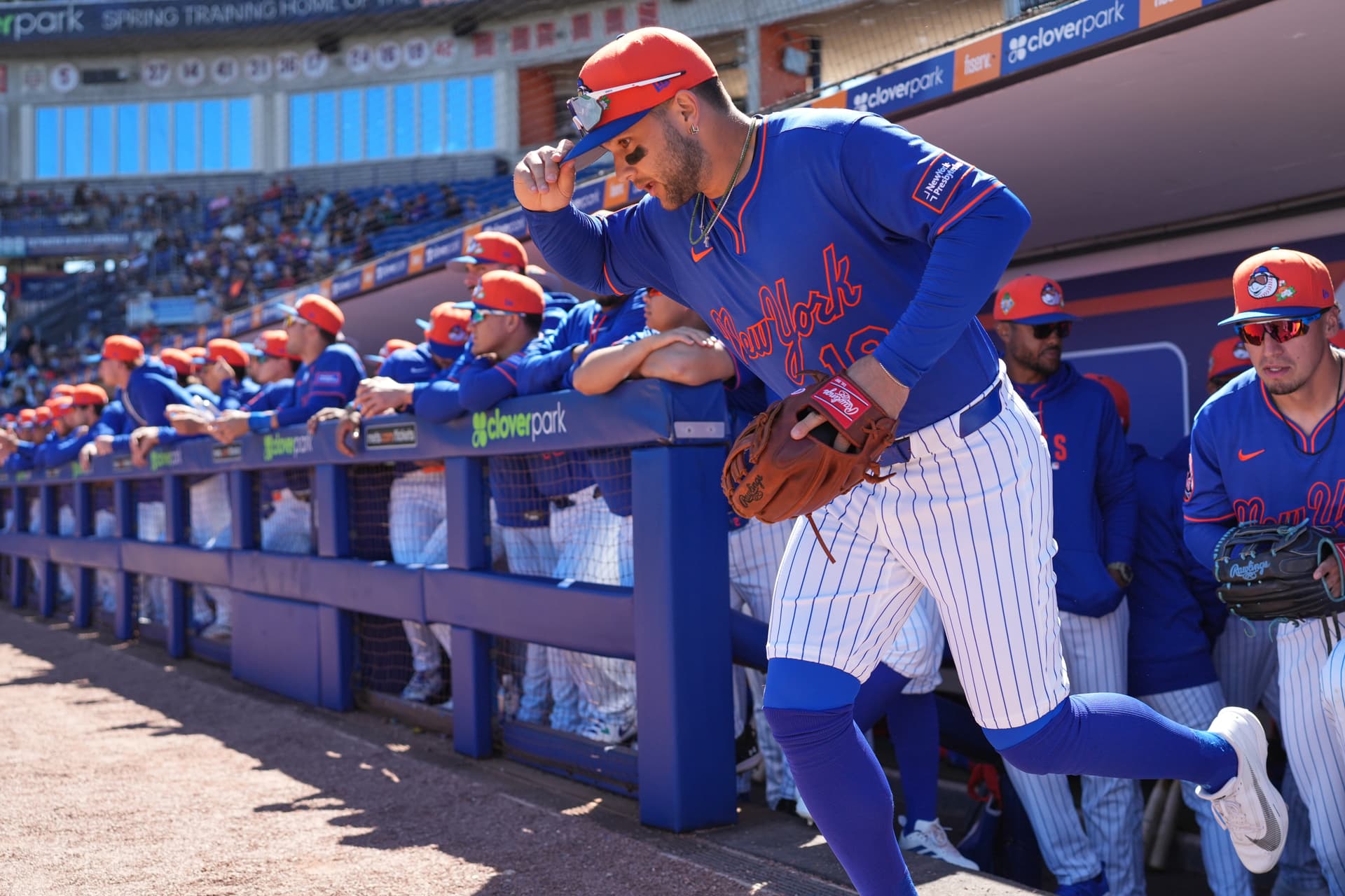 The New York Mets' third baseman, Bo Bichette, at a spring training game against the Houston Astros, February 24, 2026, at Port St. Lucie, Florida.