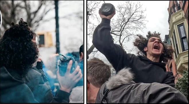 Images released by federal prosecutors show the two men during the bombing incident.