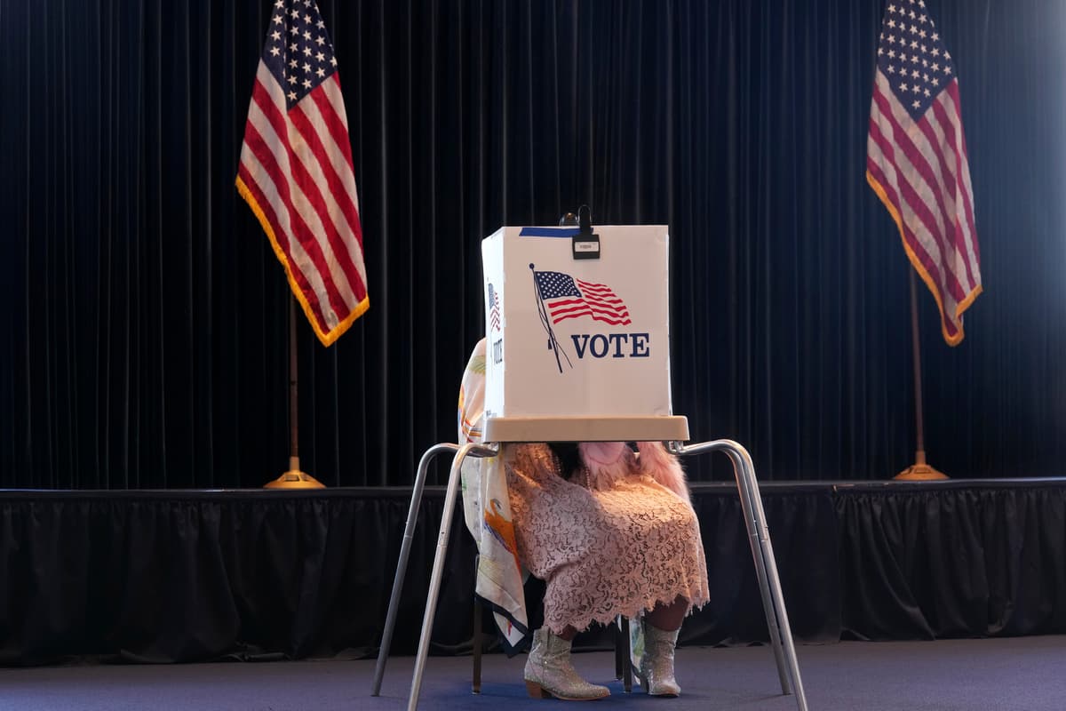 A voter prepares a ballot at a polling place at the Ronald Reagan Presidential Library on Election Day, Tuesday, Nov. 5, 2024, in Simi Valley, California. Chris Pizzello, AP
