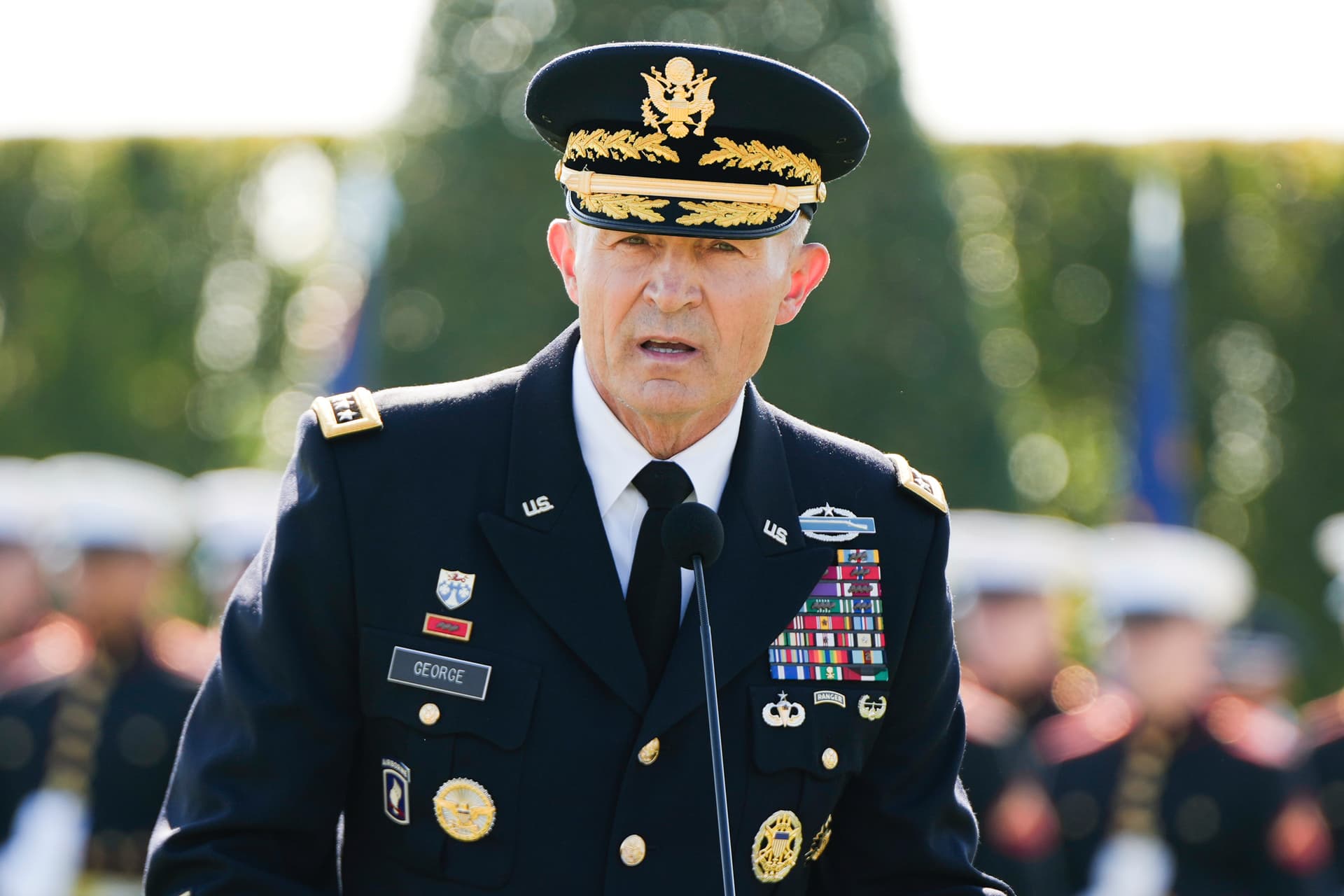 Army Chief of Staff General Randy George speaks during the POW/MIA National Recognition Day Ceremony at the Pentagon, September 19, 2025, in Washington. 