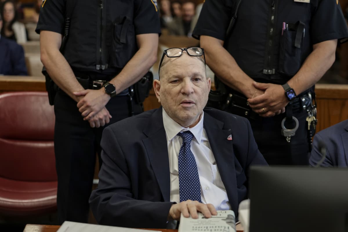 Harvey Weinstein appears in criminal court for opening statements in his retrial on sexual assault charges on April 21, 2026 in New York City.  