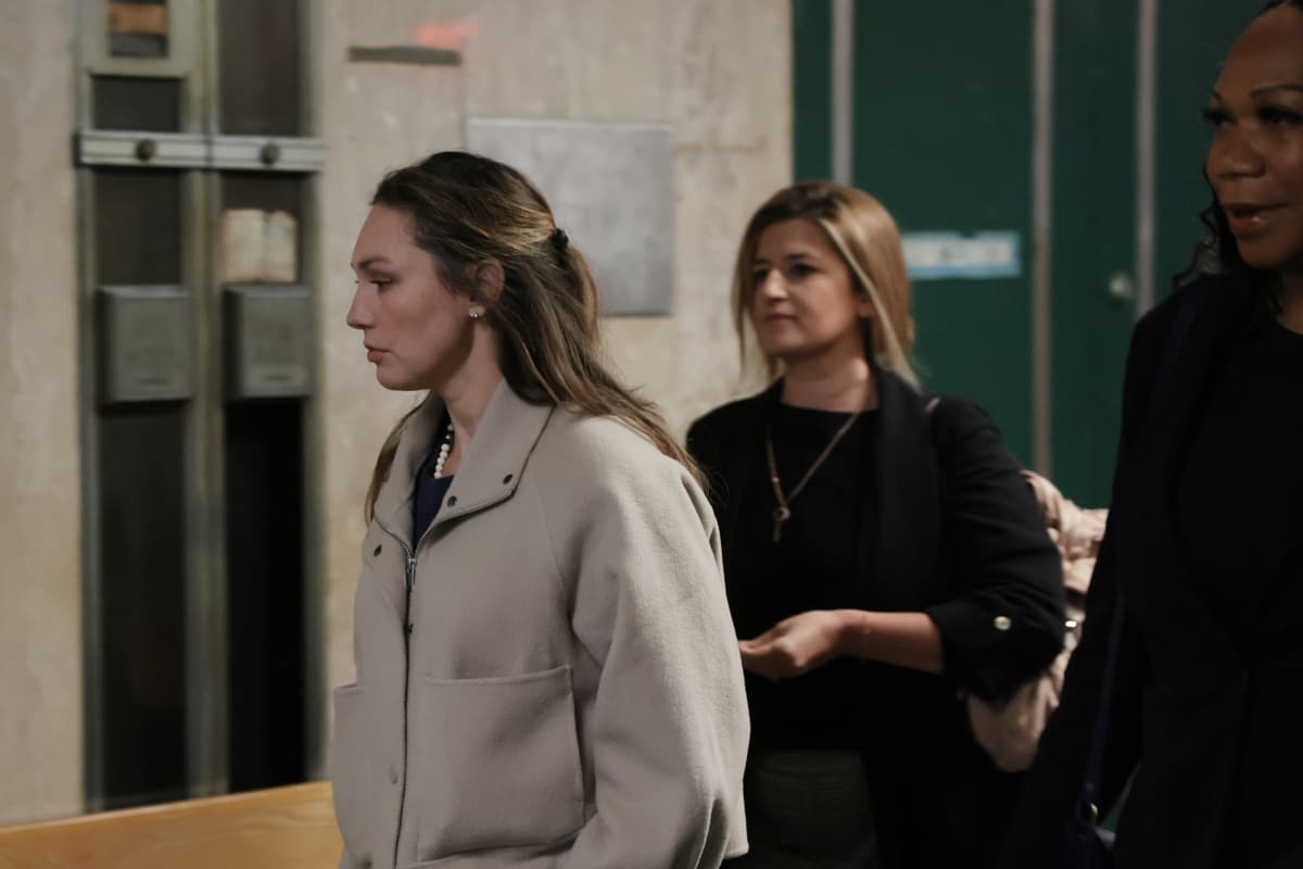 Former actress Jessica Mann appears in Manhattan criminal court to testify against former Hollywood film producer Harvey Weinstein at the re-trial of his rape case on April 30, 2026 in New York City.  