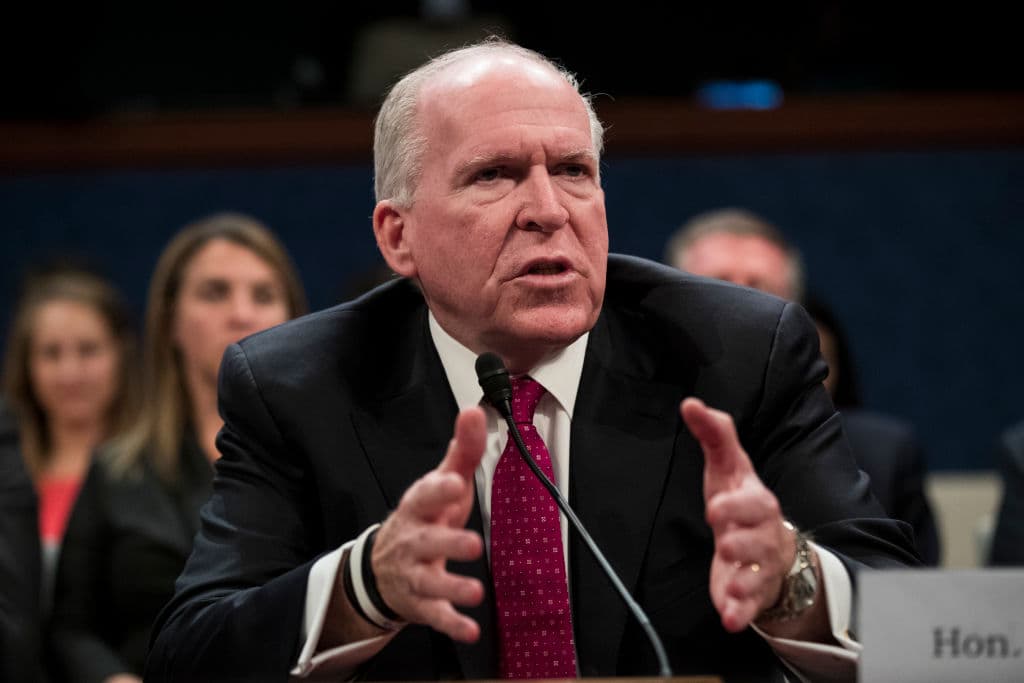 The former director of the CIA, John Brennan, testifies on May 23, 2017 at Washington, DC. 