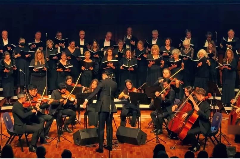 The Australian Hellenic Choir performs at the City Recital Hall at Sydney, Australia, on Friday, March 22, 2024.