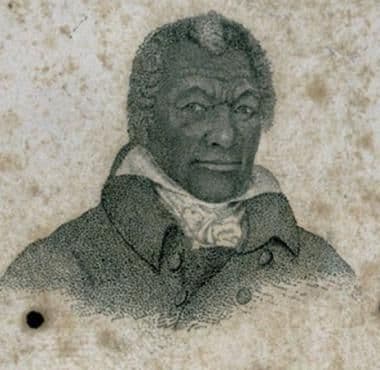 James Armistead is seen in an engraving based on a painting by John B. Martin.