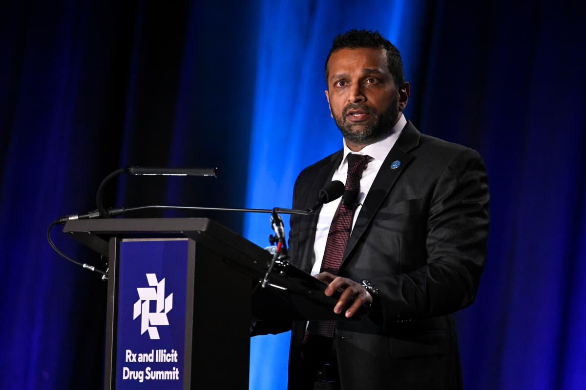 The FBI director, Kash Patel, speaks at the Rx and Illicit drug summit at Nashville, Tennessee, on April 8, 2026.