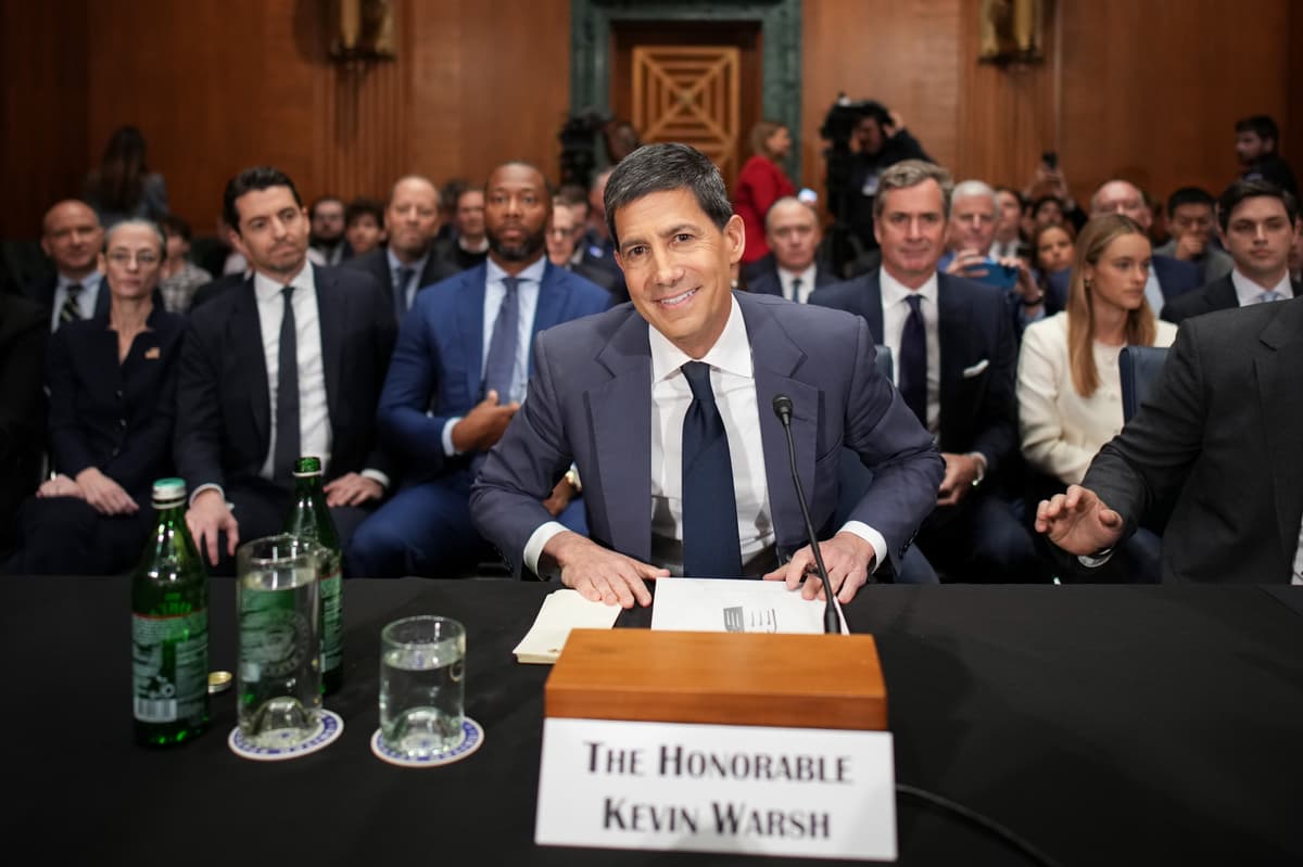 Kevin Warsh appears at a confirmation hearing on his nomination to become chairman of the Federal Reserve at Washington, D.C., on April 21, 2026.
