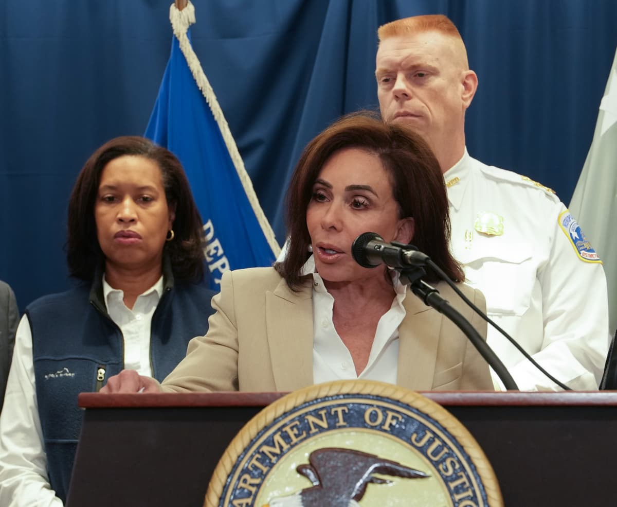 The United States attorney for the District of Columbia, Jeanine Pirro, speaks to the press about the shooting of two West Virginia National Guard soldiers at Washington, D.C., on November 27, 2025.