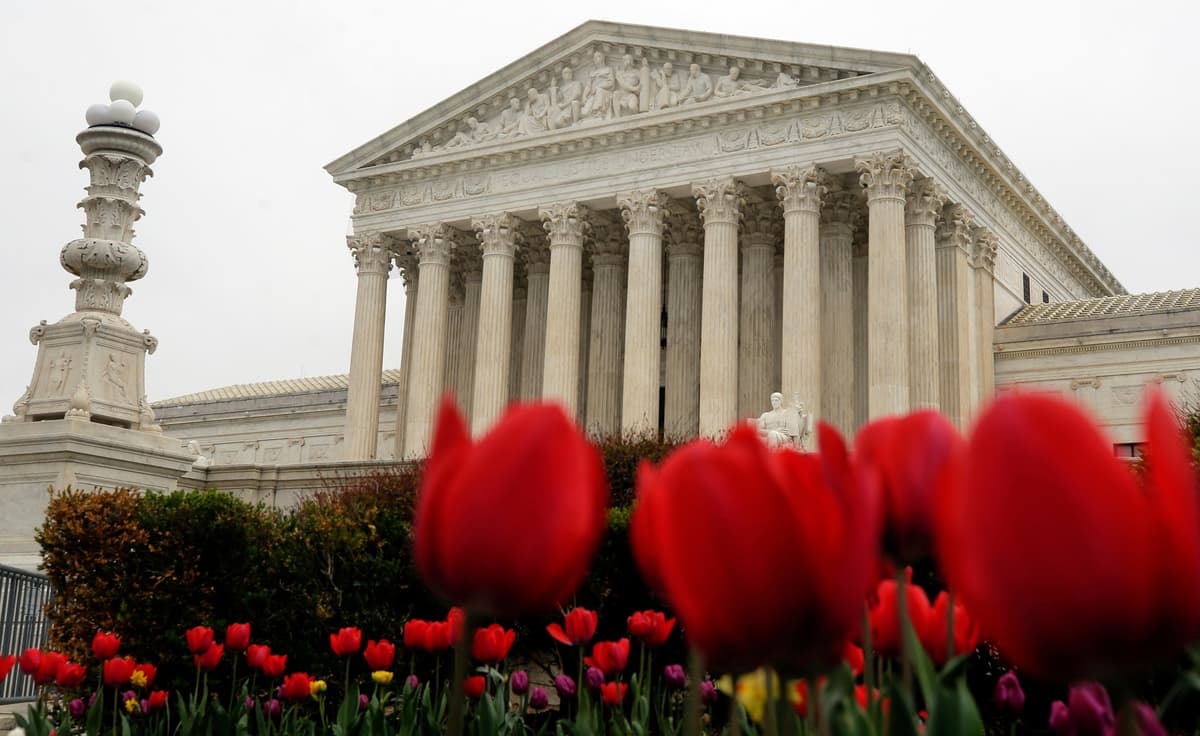 The Supreme Court is seen at Washington, D.C., on April 3, 2026. 