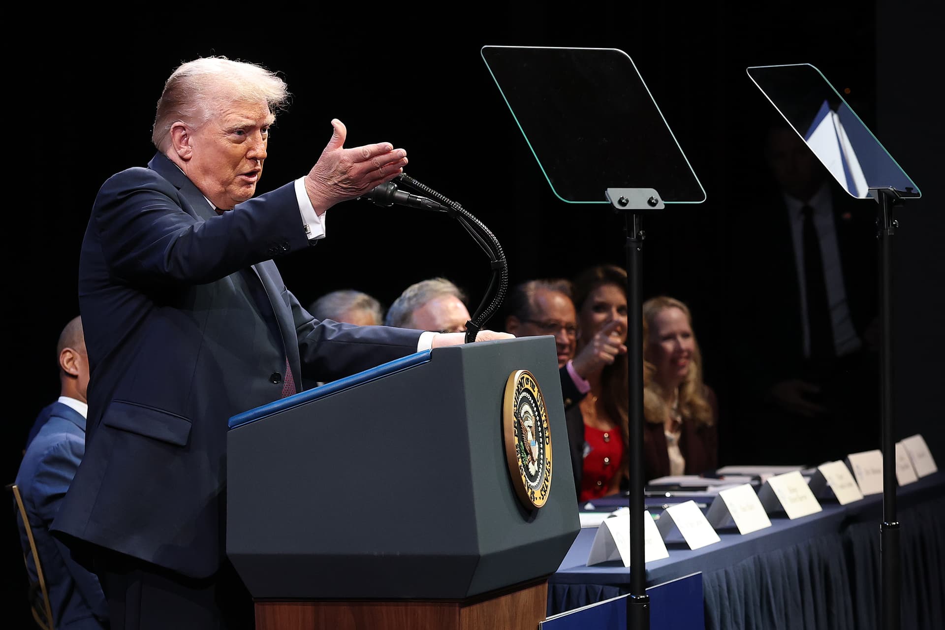 President Trump speaks at the Museum of the Bible at Washington, D.C., on September 8, 2025.