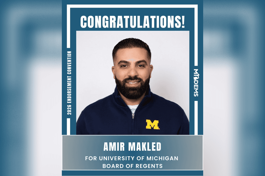 Amir Makled earned the party’s endorsement Sunday over Jordan Acker to compete in the fall general election. 