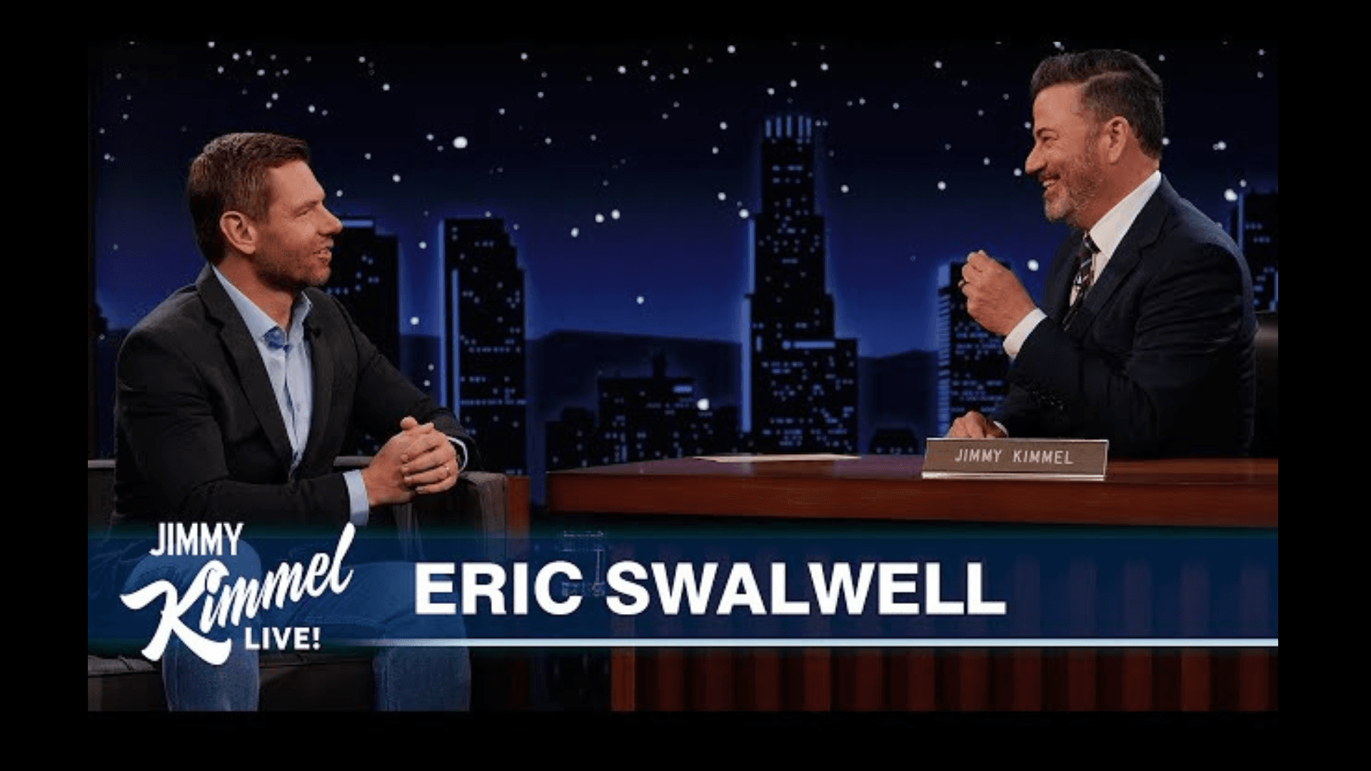 Eric Swalwell announced his run for governor on 'Jimmy Kimmel Live!' 
