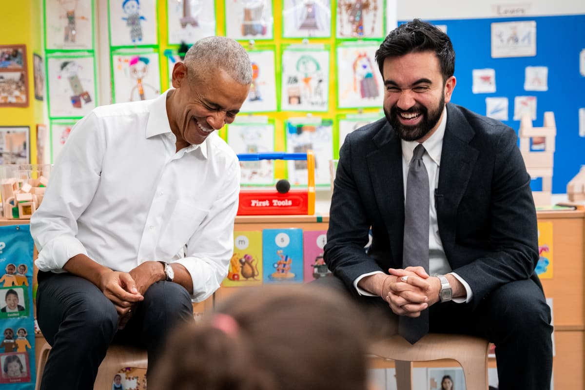 President Obama and Mayor Zohran Mamdani at the Bronx, April 18, 2026. 