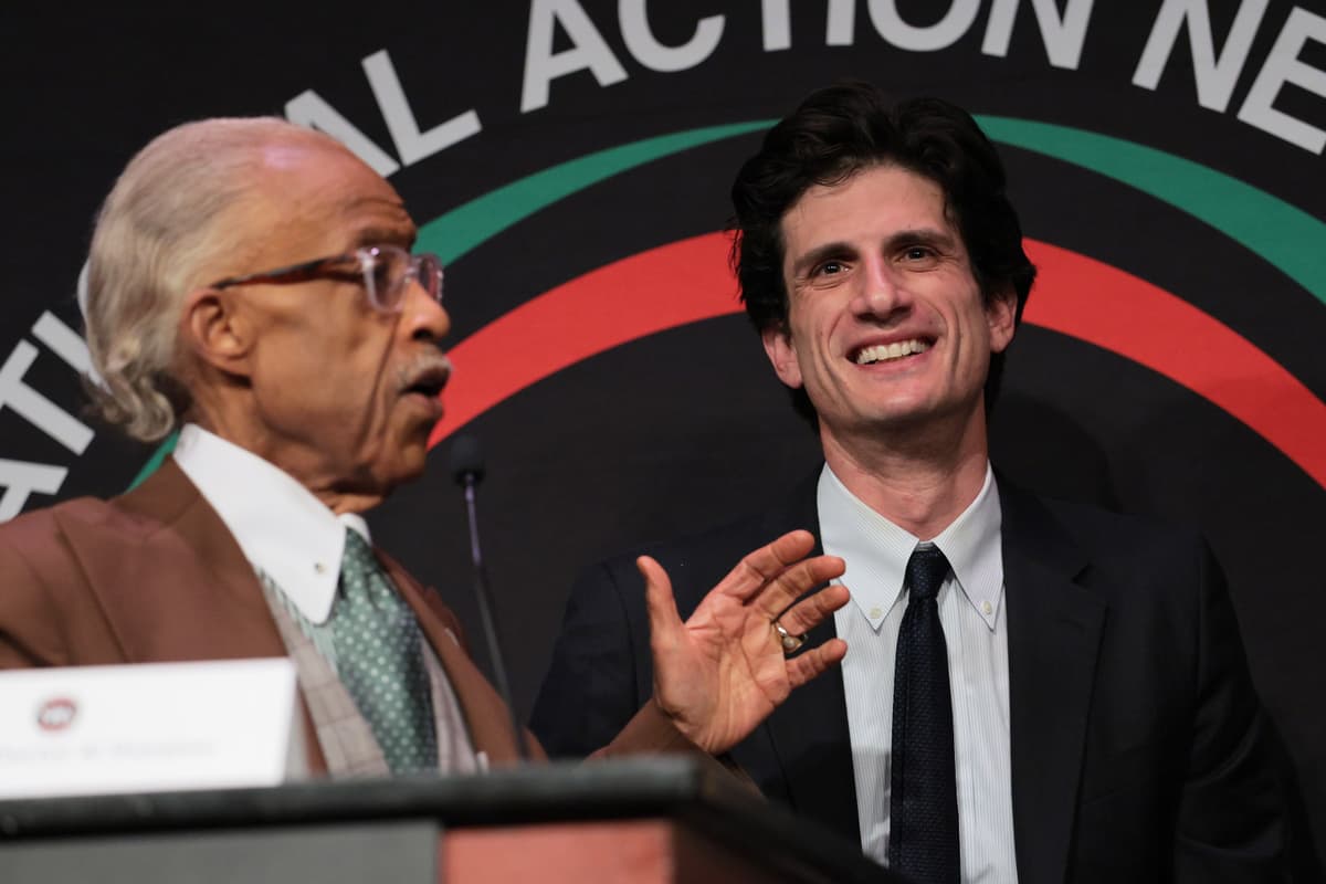 Reverend Al Sharpton and Jack Schlossberg at the National Action Network (NAN) annual convention on April 8, 2026.