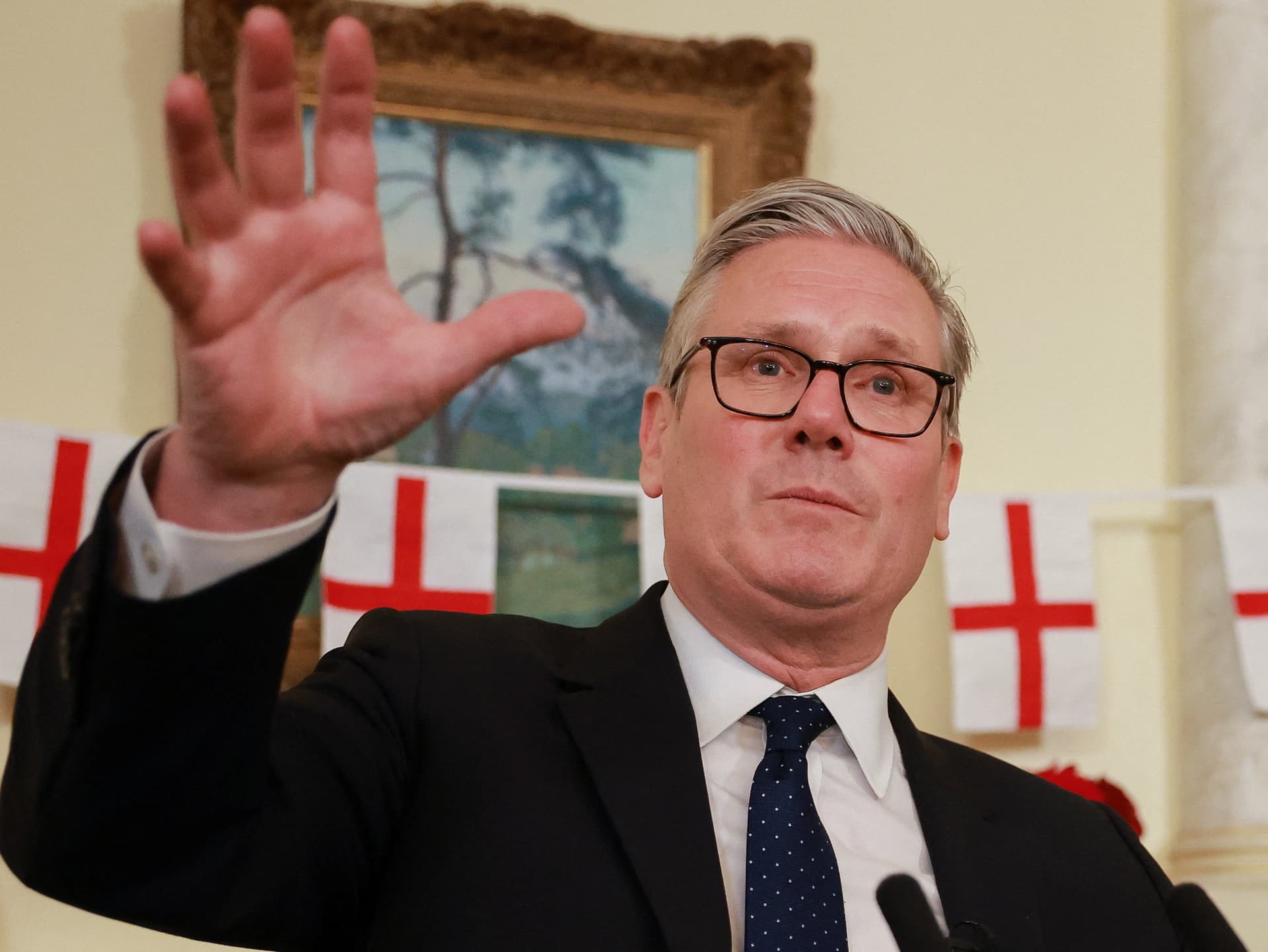 Prime Minister Keir Starmer marking St. George's Day at London on April 20, 2026. 