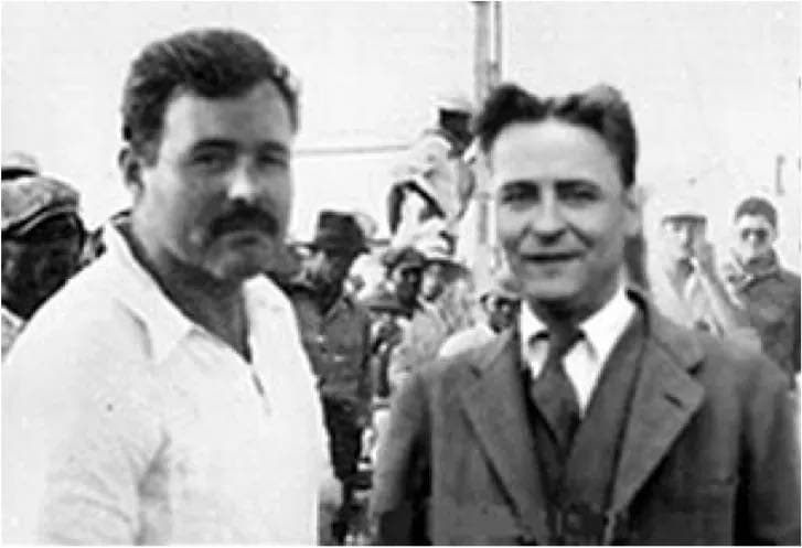 Ernest Hemingway and Scott Fitzgerald.