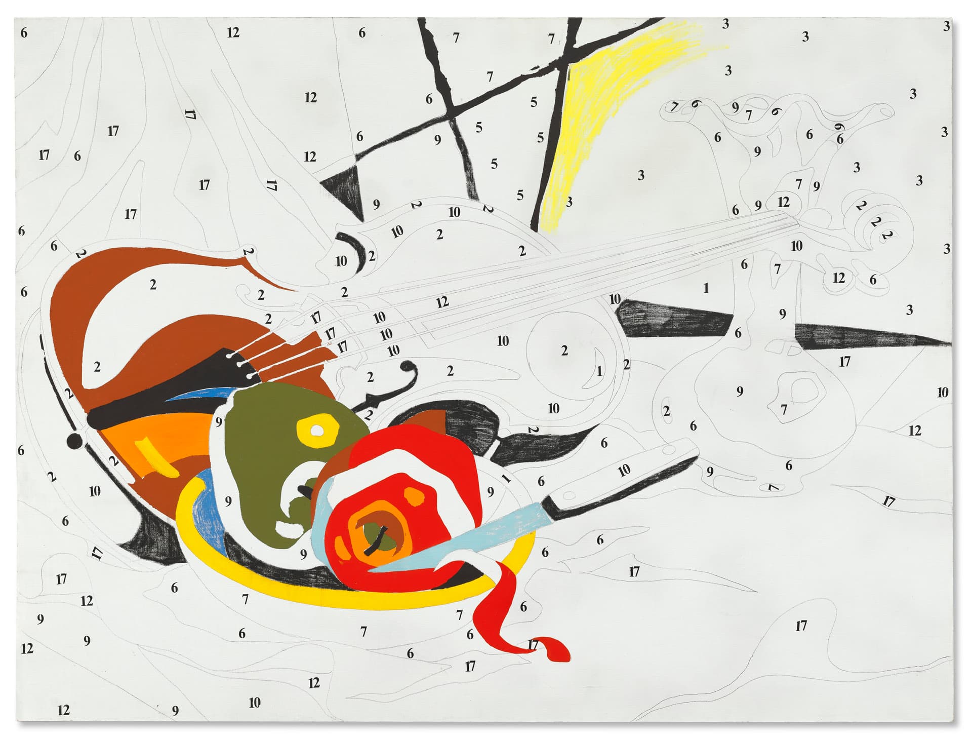 "Do It Yourself (Violin)" by Andy Warhol, 1962. Detail.