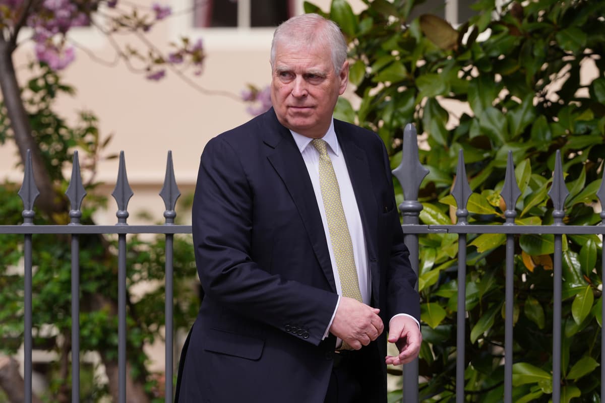 Britain's Andrew Mountbatten-Windsor, formerly known as Prince Andrew, leaves St. George's Chapel at Windsor Castle after attending the Easter Matins Service on April 20, 2025.
